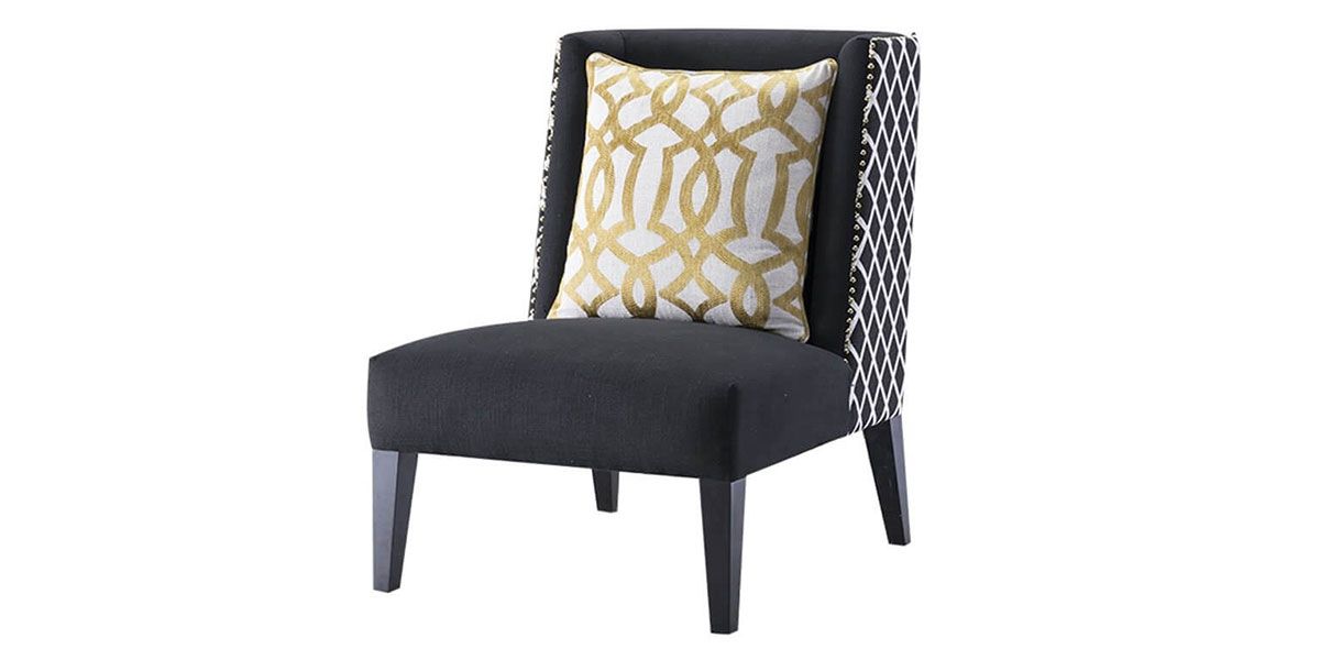 Fauteuil en tissu BARCO - Noir