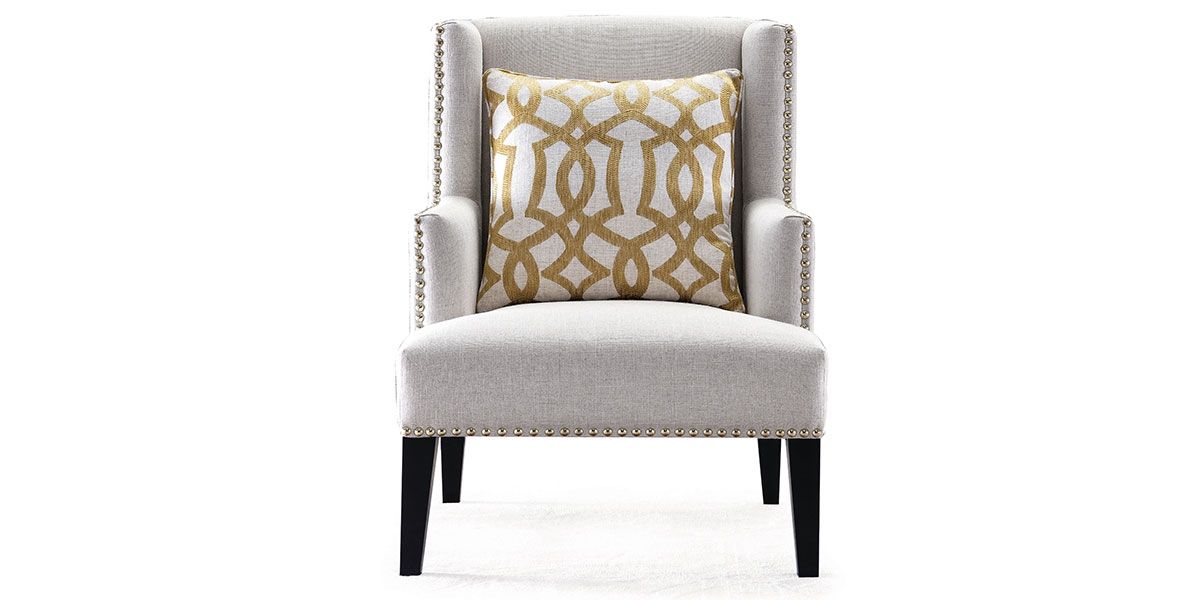 Fauteuil en tissu BIRMA - Beige