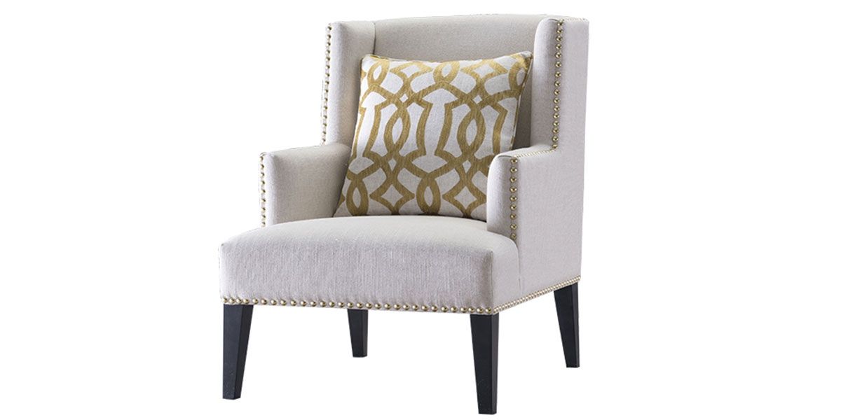 Fauteuil en tissu BIRMA - Beige