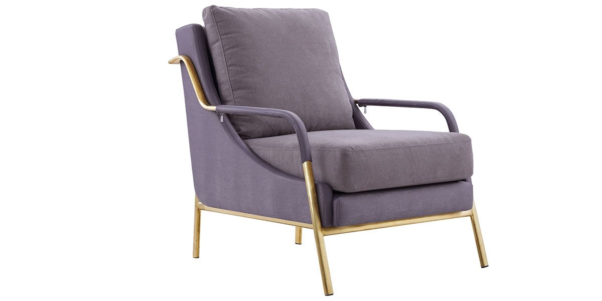 Fauteuil en tissu LILIA - Taupe