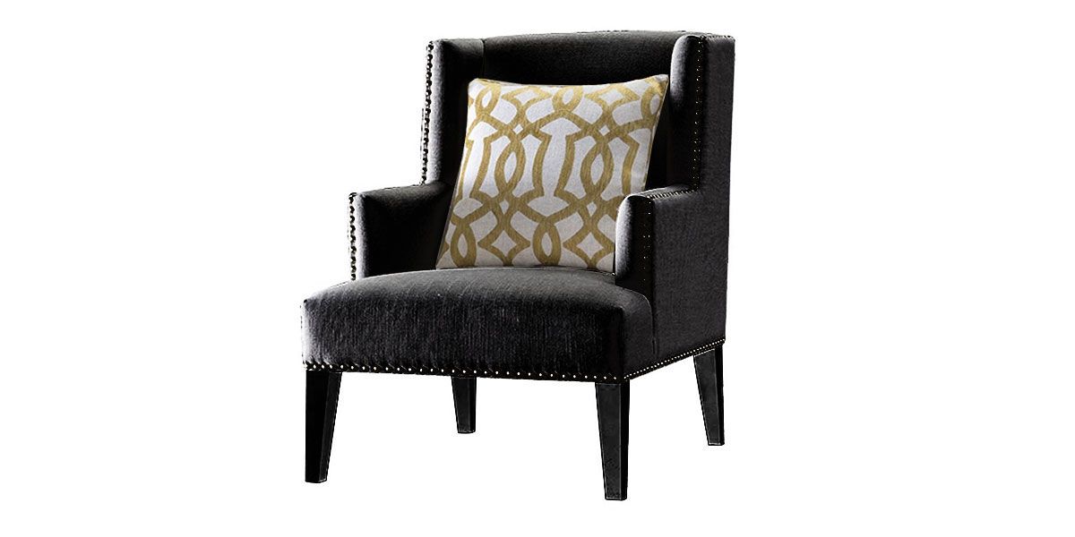 Fauteuil en tissu BIRMA - Noir
