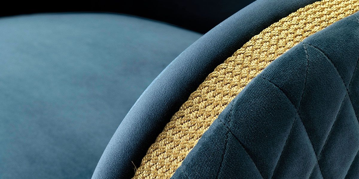 Fauteuil en velours FLORA - Vert