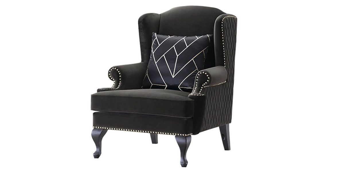 Fauteuil en velours NERO - Noir