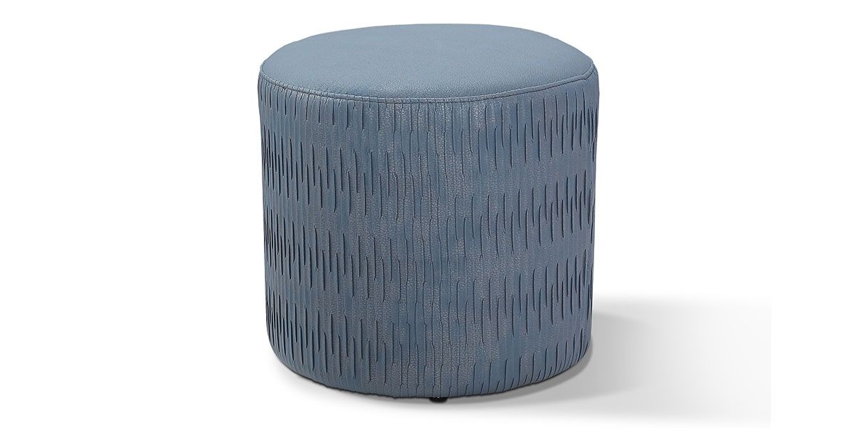 Pouf 1 place JUKE - Bleu/Gris