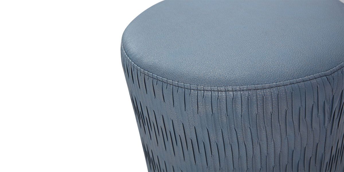 Pouf 1 place JUKE - Bleu/Gris