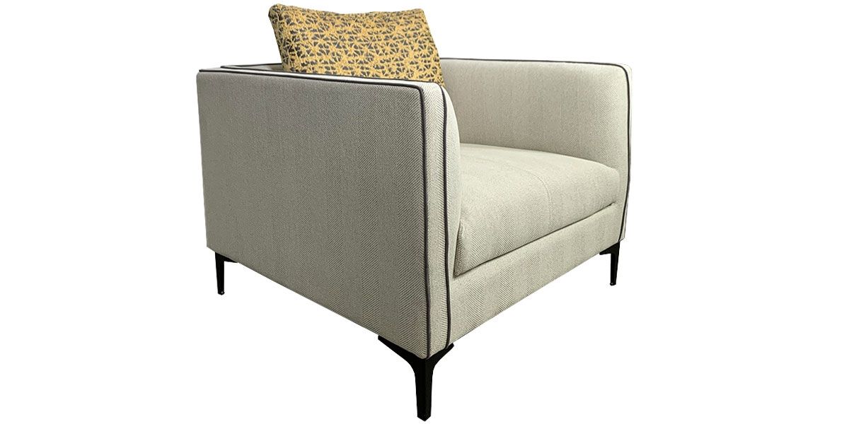 Fauteuil en tissu SAMARA - Beige