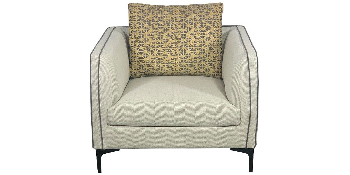 Fauteuil en tissu SAMARA - Beige