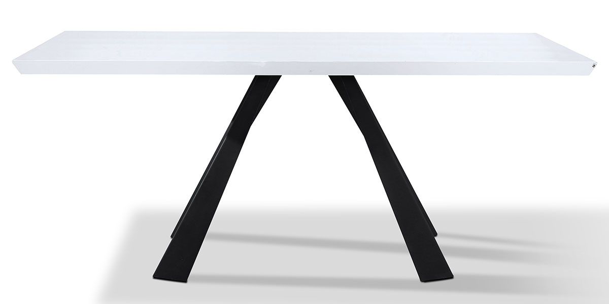 Table à manger laqué ASTER - Blanc