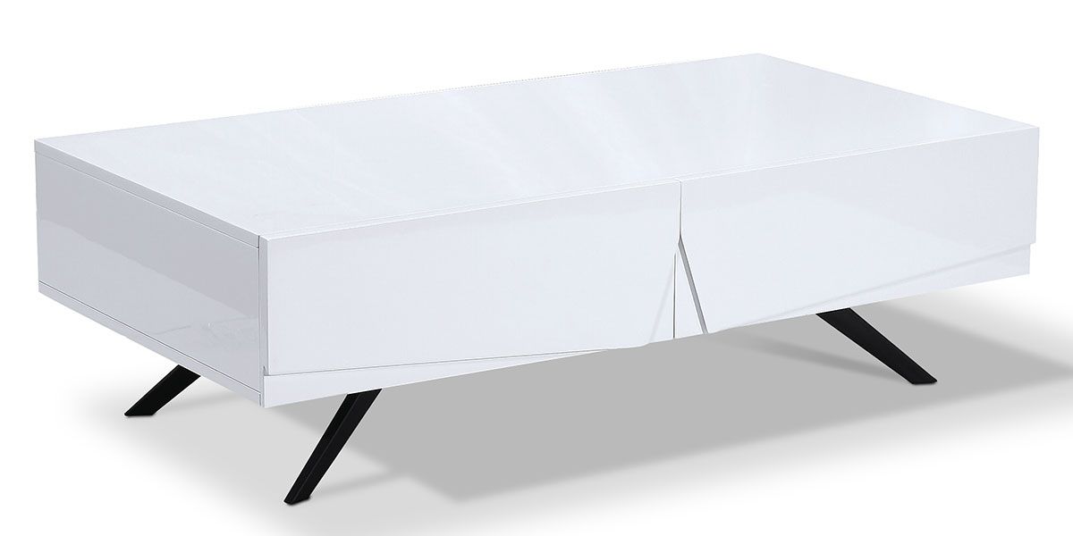 Table basse laqué ASTER - Blanc