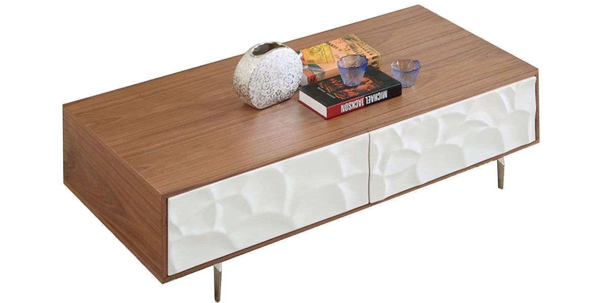 Table basse bois FLORA - Noyer
