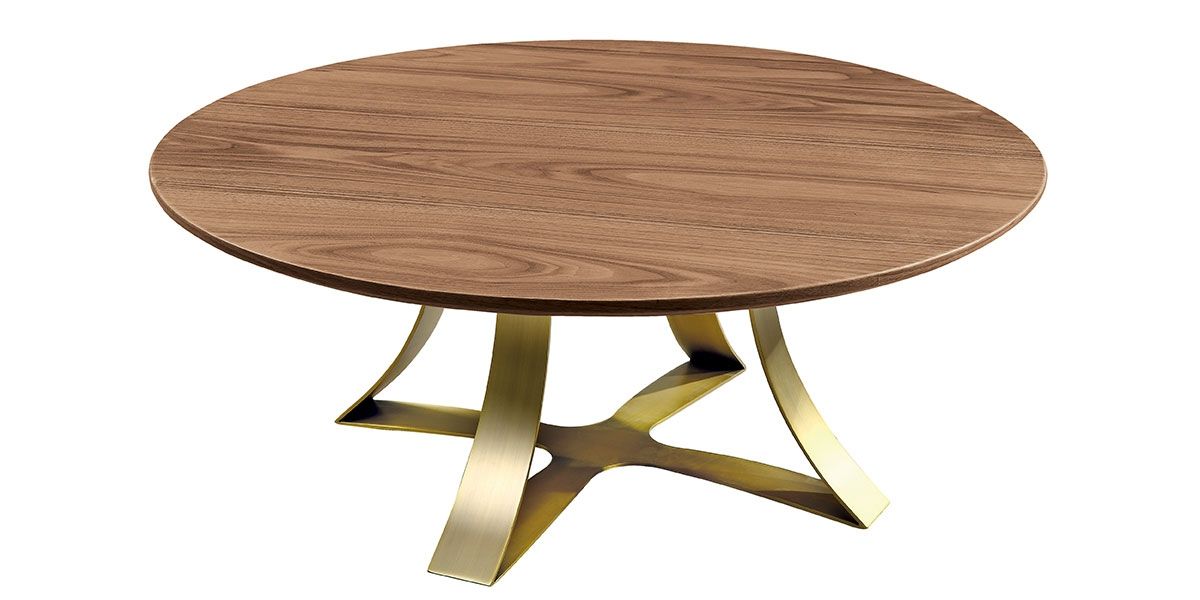 Table basse bois ronde SAND - Noyer
