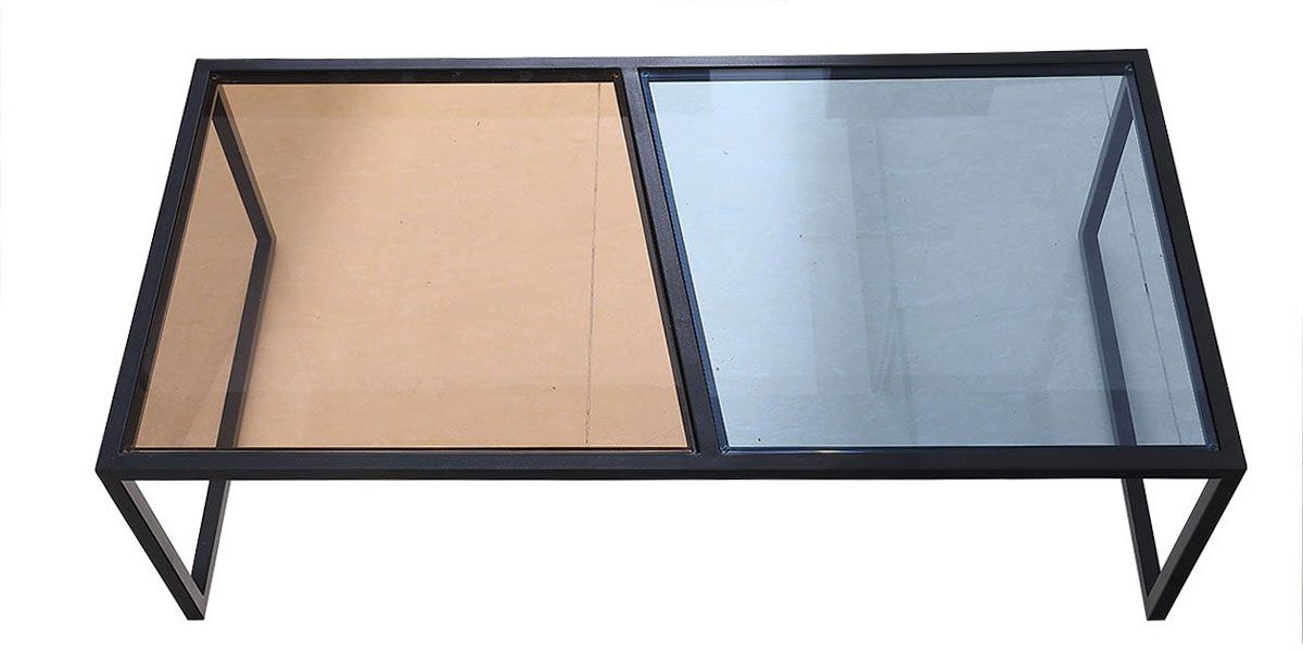 Table basse verre ESPRIT - Marron / Bleu