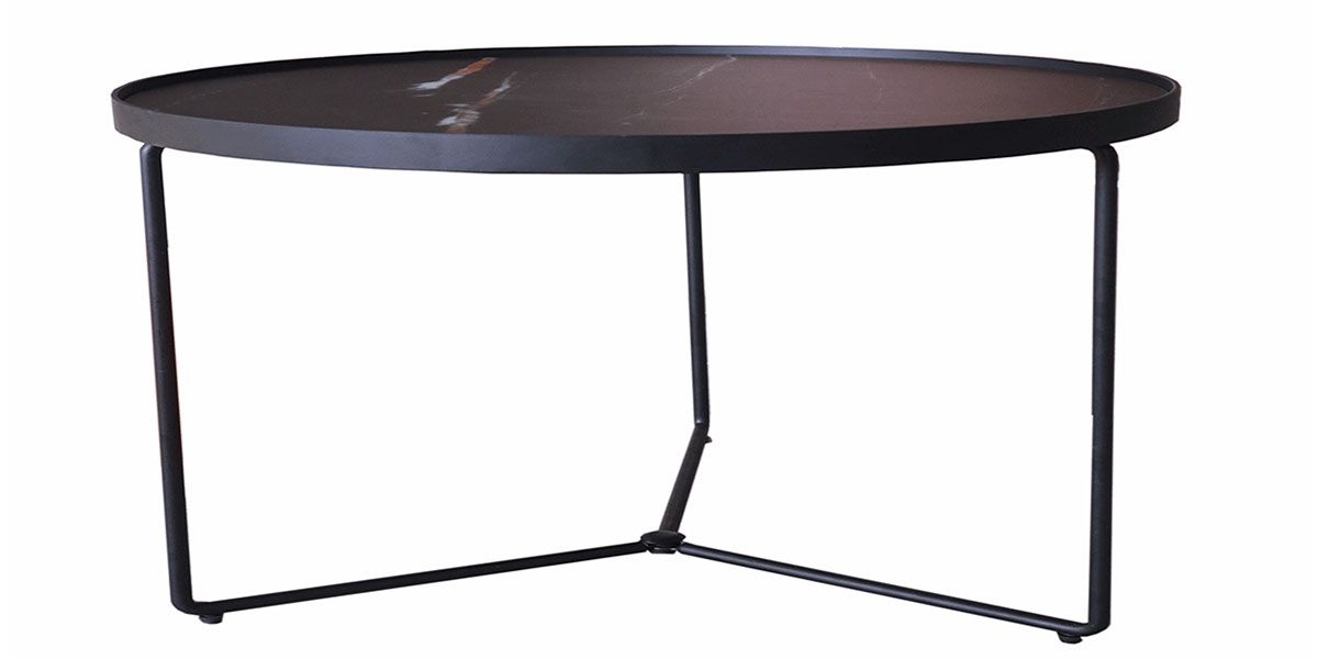 Table basse verre Médium ZEBRA - Effet marbré (B1)