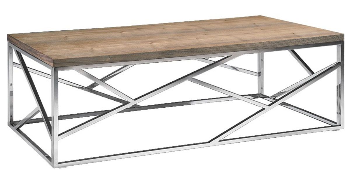Table basse bois et acier SOAN - Frêne/Acier
