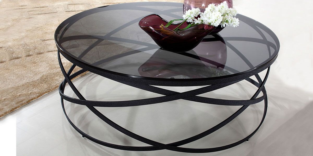 Table basse verre IRIS - Gris