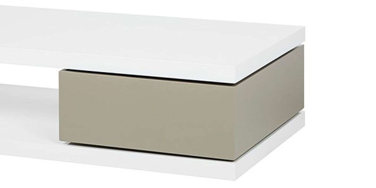 Table basse laqué ORAZ - Blanc