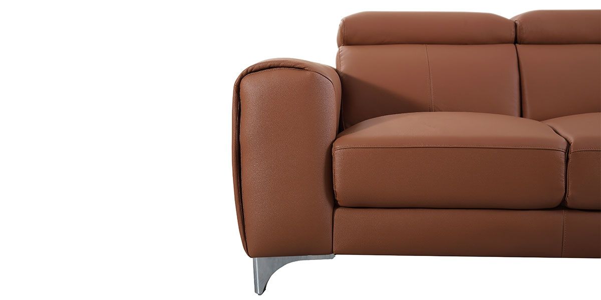 Fauteuil cuir Design ZAARA - Cognac