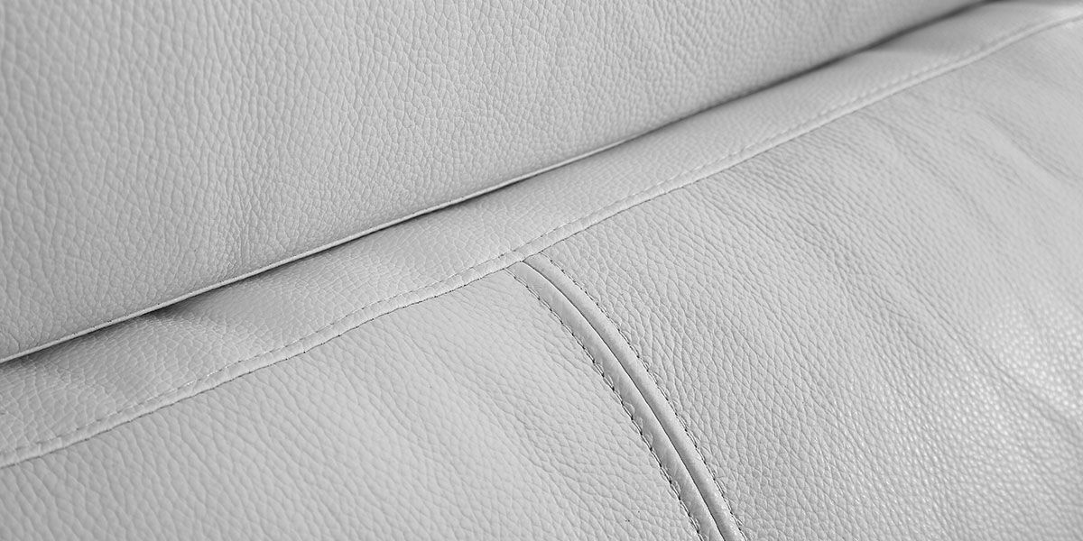 Fauteuil cuir avec dossier avance-recul LOOLAK – Blanc