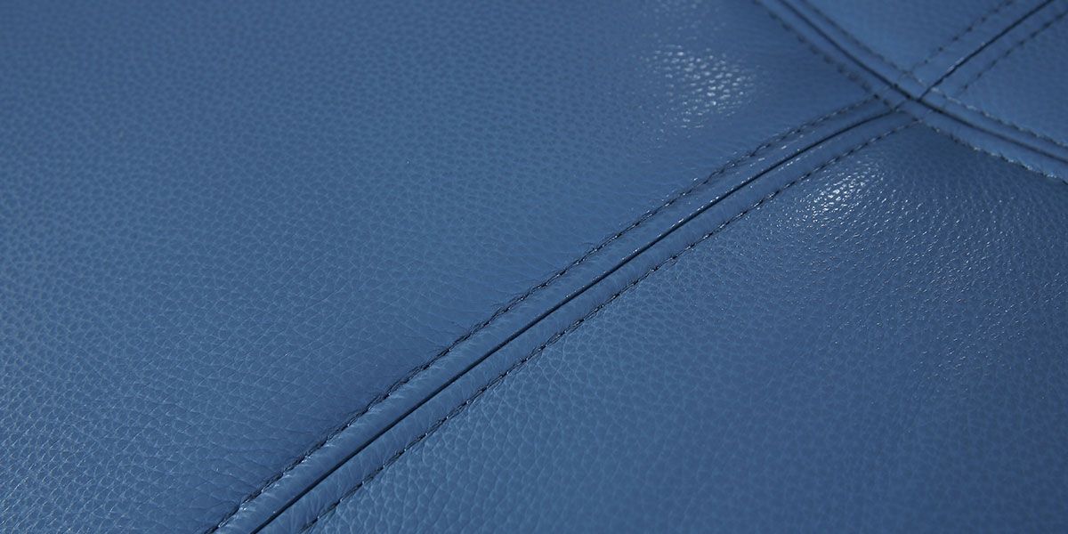 Fauteuil cuir Design LENA - Bleu