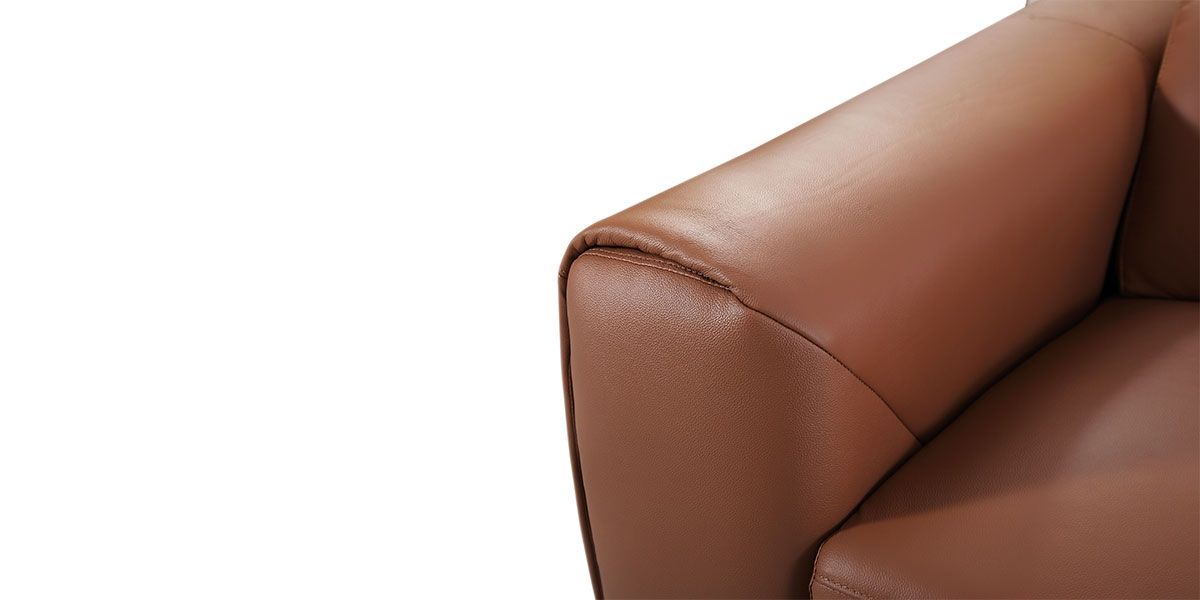 Fauteuil cuir Design ZAARA - Cognac
