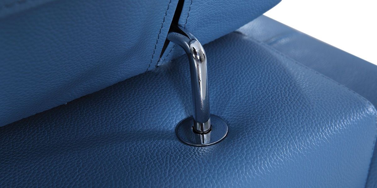 Fauteuil cuir Design LENA - Bleu