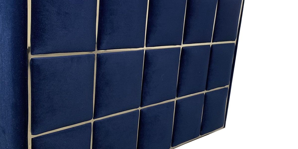 Fauteuil en velours KALIA - Bleu