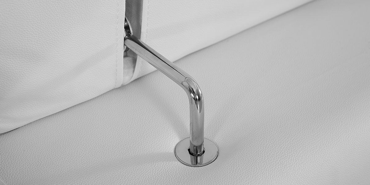 Fauteuil cuir Design JACOB - Blanc