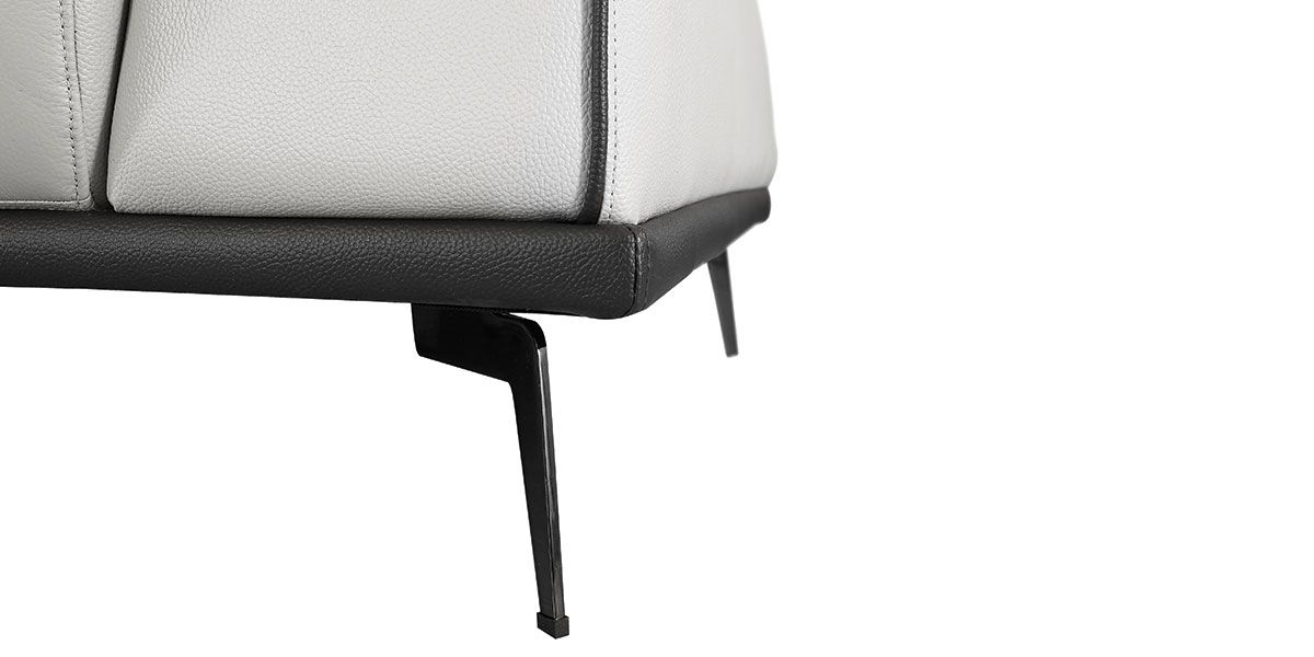 Fauteuil cuir Design ELLIE - Gris