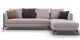 Canapé d'angle droit en tissu SAMARA - Beige