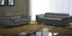 Fauteuil en cuir gris souris MAGNOLIA