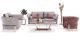 Fauteuil en velours SIERRA - Gris