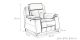 Fauteuil relaxation électrique 1 place en cuir KARA - Gris clair