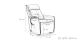 Fauteuil releveur électrique 1 place en cuir PULA - Gris perle 