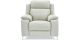 Fauteuil relaxation électrique 1 place en cuir KARA - Gris clair