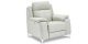 Fauteuil relaxation électrique 1 place en cuir KARA - Gris clair