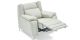 Fauteuil relaxation électrique 1 place en cuir KARA - Gris clair
