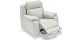 Fauteuil relaxation électrique 1 place en cuir KARA - Gris clair