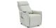 Fauteuil releveur électrique 1 place en cuir PULA - Gris perle 