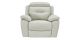 Fauteuil relaxation électrique 1 place en cuir SERENA - Gris perle 