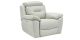 Fauteuil relaxation électrique 1 place en cuir SERENA - Gris perle 