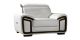 Fauteuil en cuir blanc et marron HAMILTON