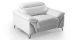 Fauteuil Design en cuir MILAN - Blanc