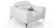 Fauteuil cuir Design NORA - Blanc