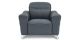 Fauteuil relaxation électrique 1 place en cuir SLOAN - Noir