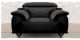 Fauteuil en cuir GARCIA - Noir