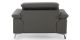 Fauteuil Design en cuir MILAN - Gris