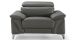 Fauteuil Design en cuir MILAN - Gris