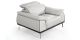 Fauteuil cuir Design ELLIE - Gris