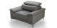 Fauteuil Design en cuir MILAN - Gris