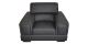 Fauteuil en cuir gris souris LIMA